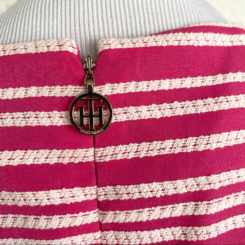 TOMMY HILFIGER STRIPE DRESS PINK WHITE SLEEVELESS SIZE 10 PETITE NEW 10P - Picture 9 of 13
